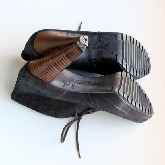 NEW Paul Green Shimmer Leather Lace Up High Heel Ankle Boots Booties Size 7.5 - Picture 14 of 16